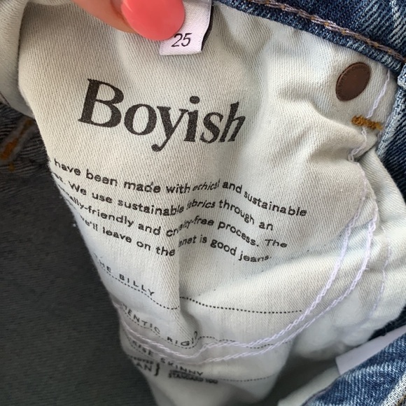 Boyish The Billy High Rise Skinny Denim Button Fly Jeans sz 25 - Picture 10 of 11